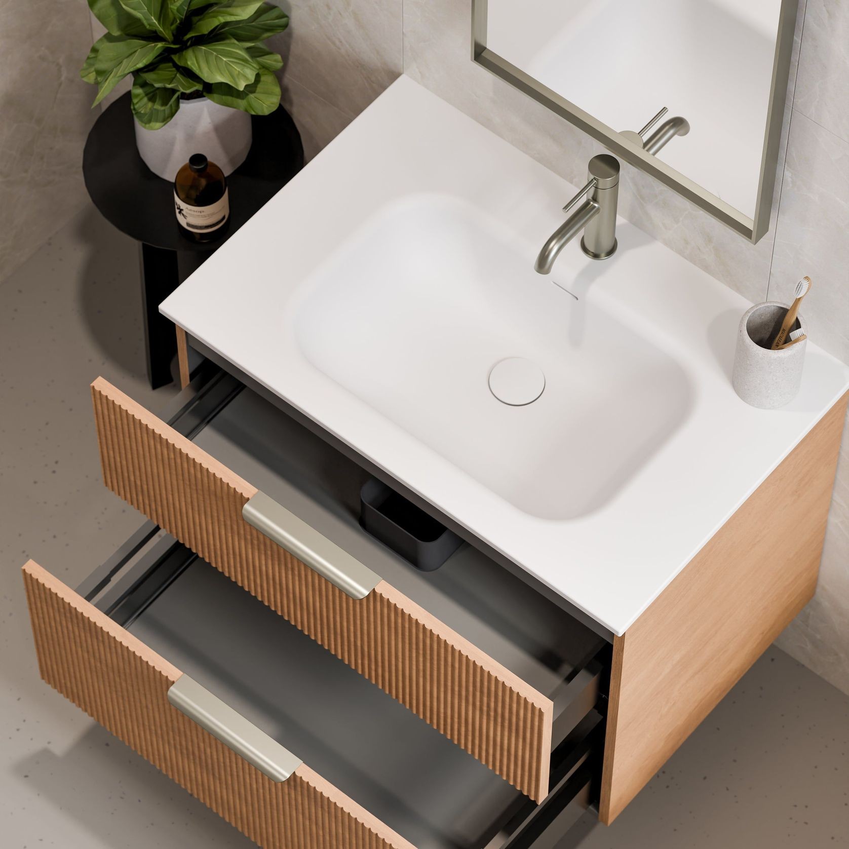 Lineare 750 Pillar 2 Drawer Vanity gallery detail image