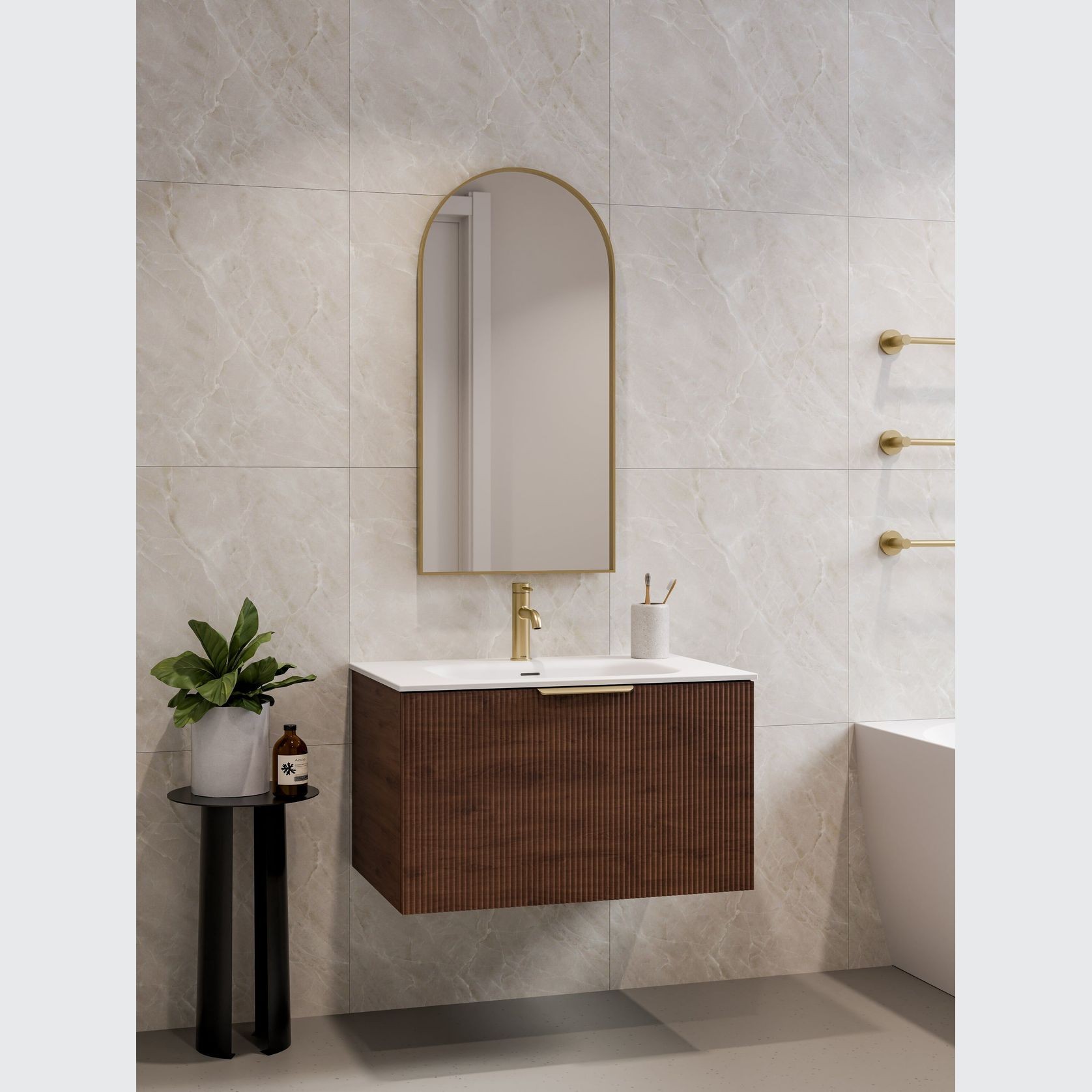 Lineare 750 Pillar Single Drawer Vanity gallery detail image