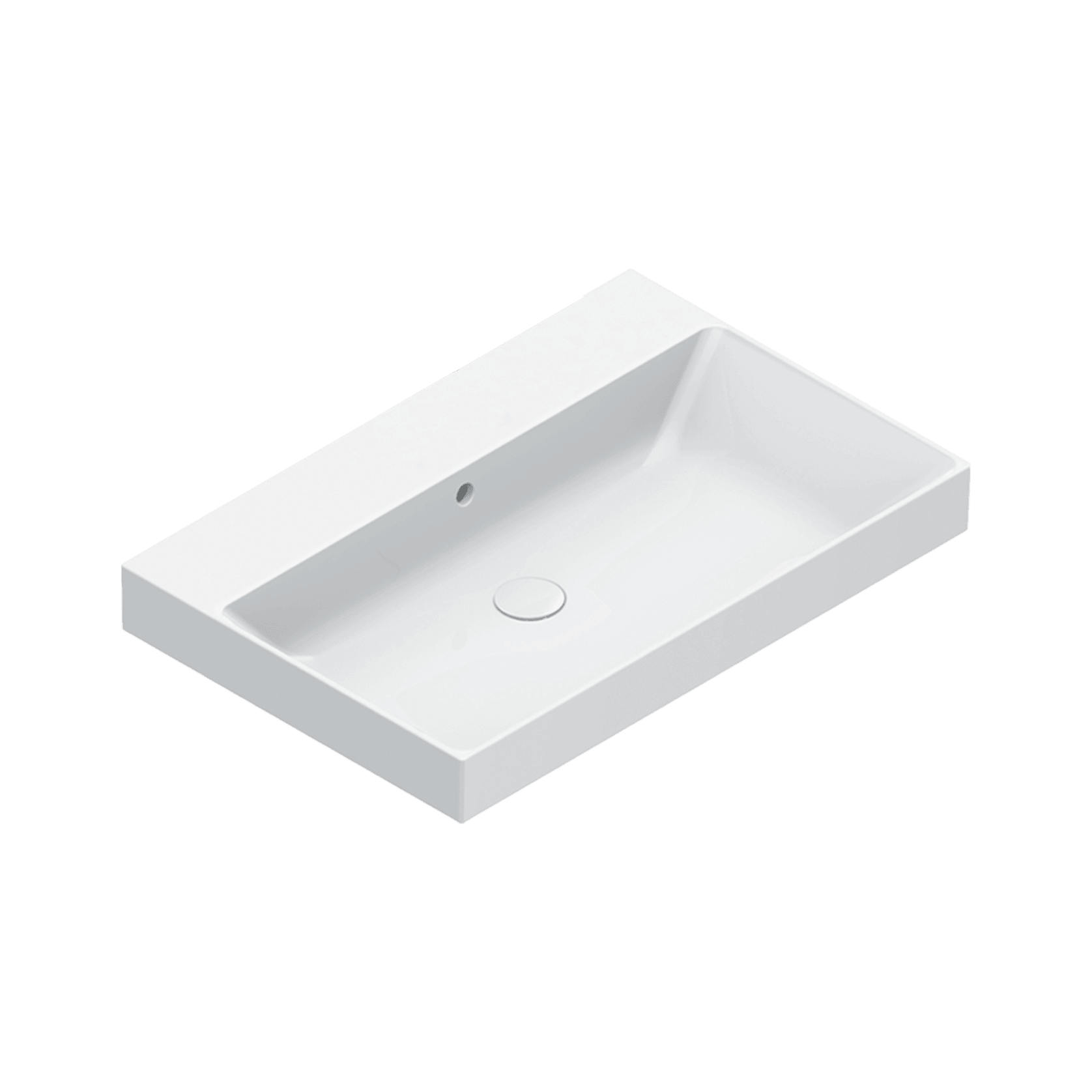 Zero 75 Basin No Taphole White Gloss gallery detail image