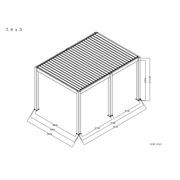 Baltic Motorised Freestanding Louvre Roof Aluminium Pergola gallery detail image