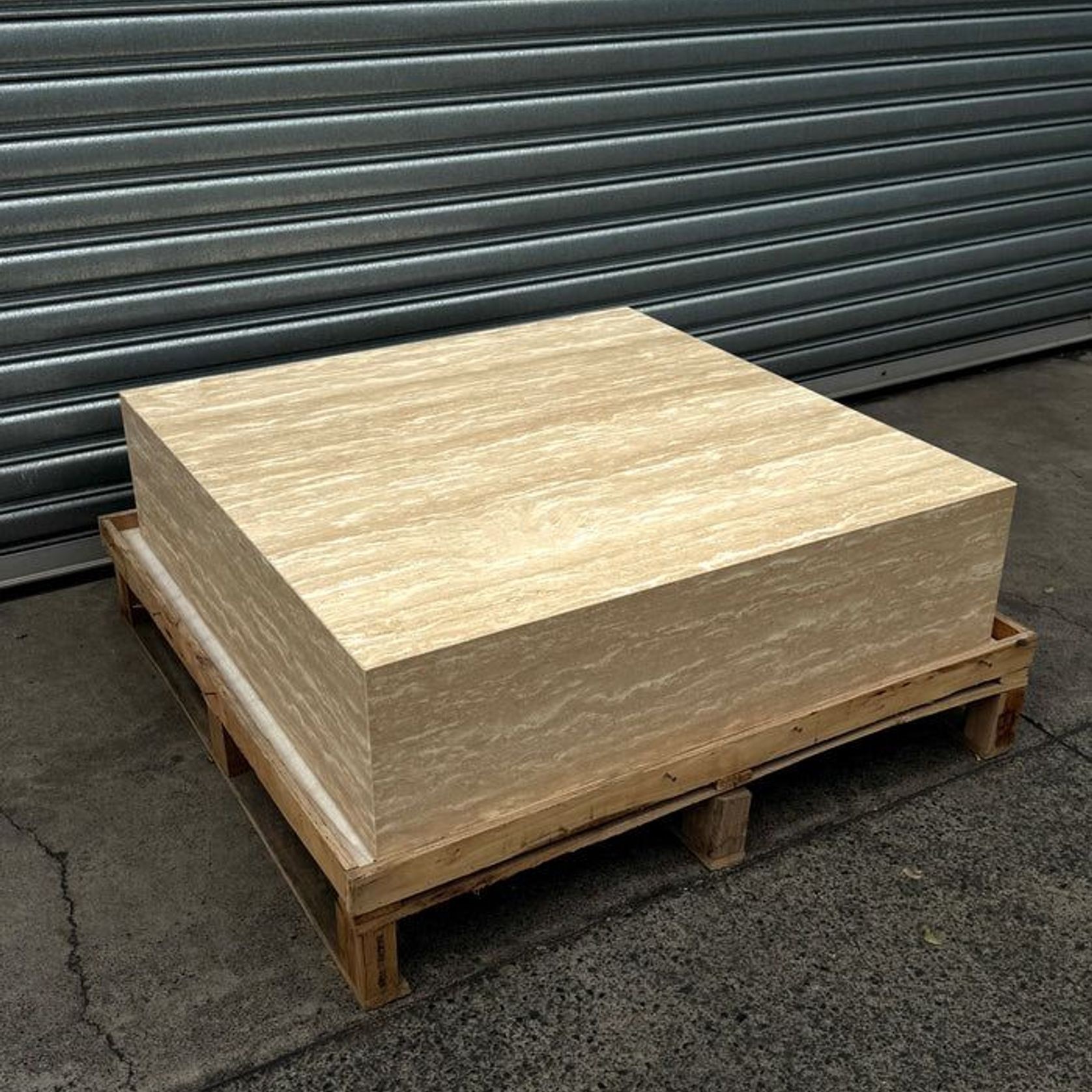 Square Coffee Table - Veincut Travertine | Natural Stone Co. gallery detail image