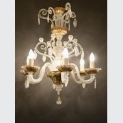 Murano Hand Blown Glass Chandelier With Grape Tassels gallery detail image