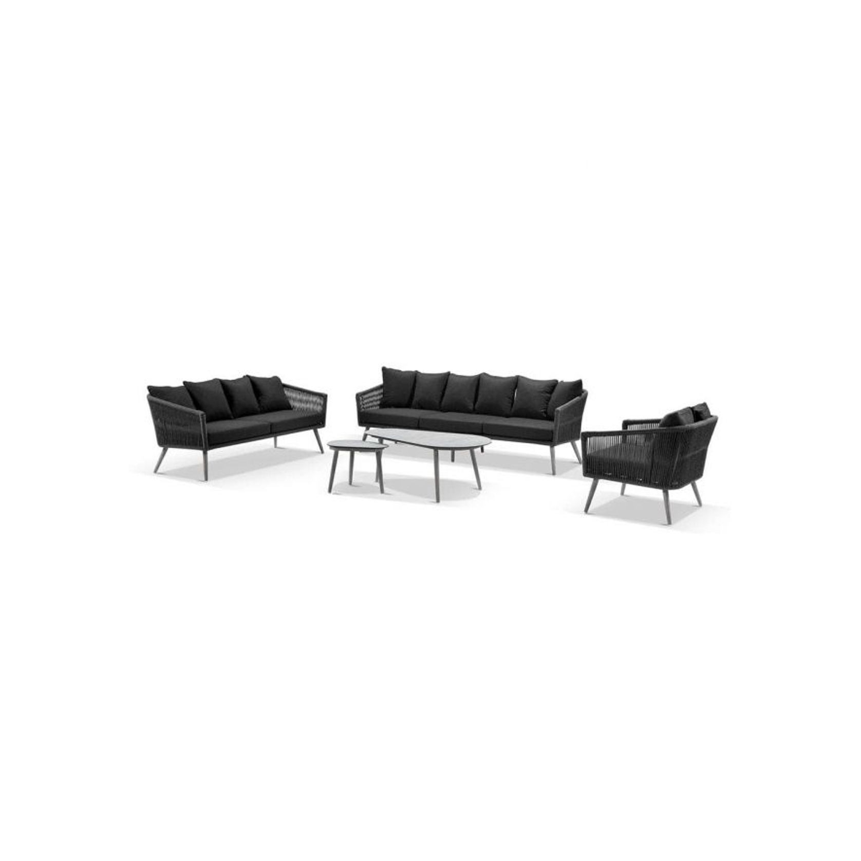 Herman Outdoor 3+1+1 Rope Lounge with Coffee table Set gallery detail image