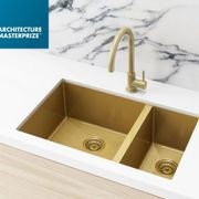 Kitchen Sink - One & Half Bowl 670 x 440 - Bronze Gold gallery detail image