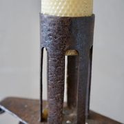 Large French Wrought-Iron Candlestick gallery detail image