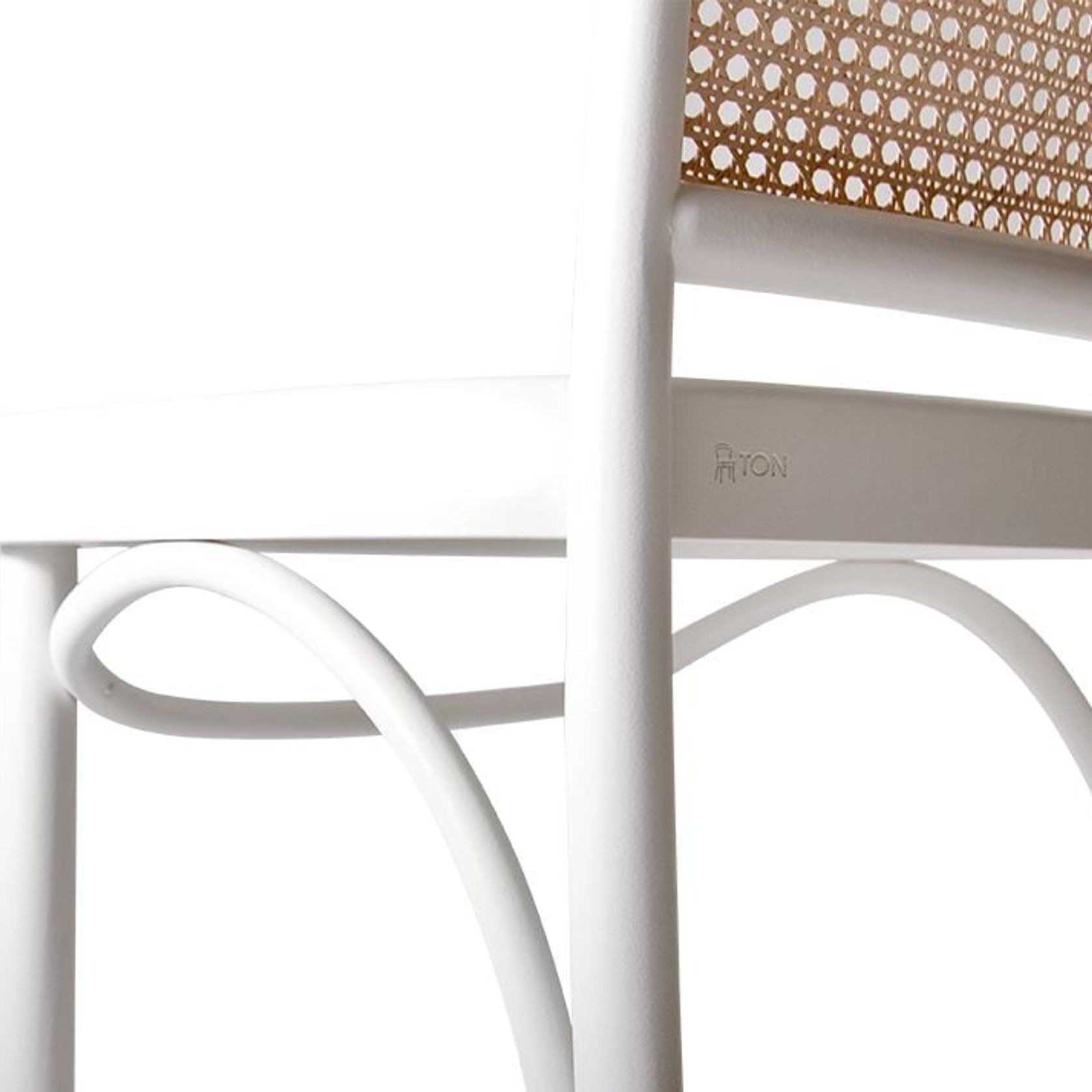 811 Hoffmann Stool - White Painted Wood Seat - by TON gallery detail image