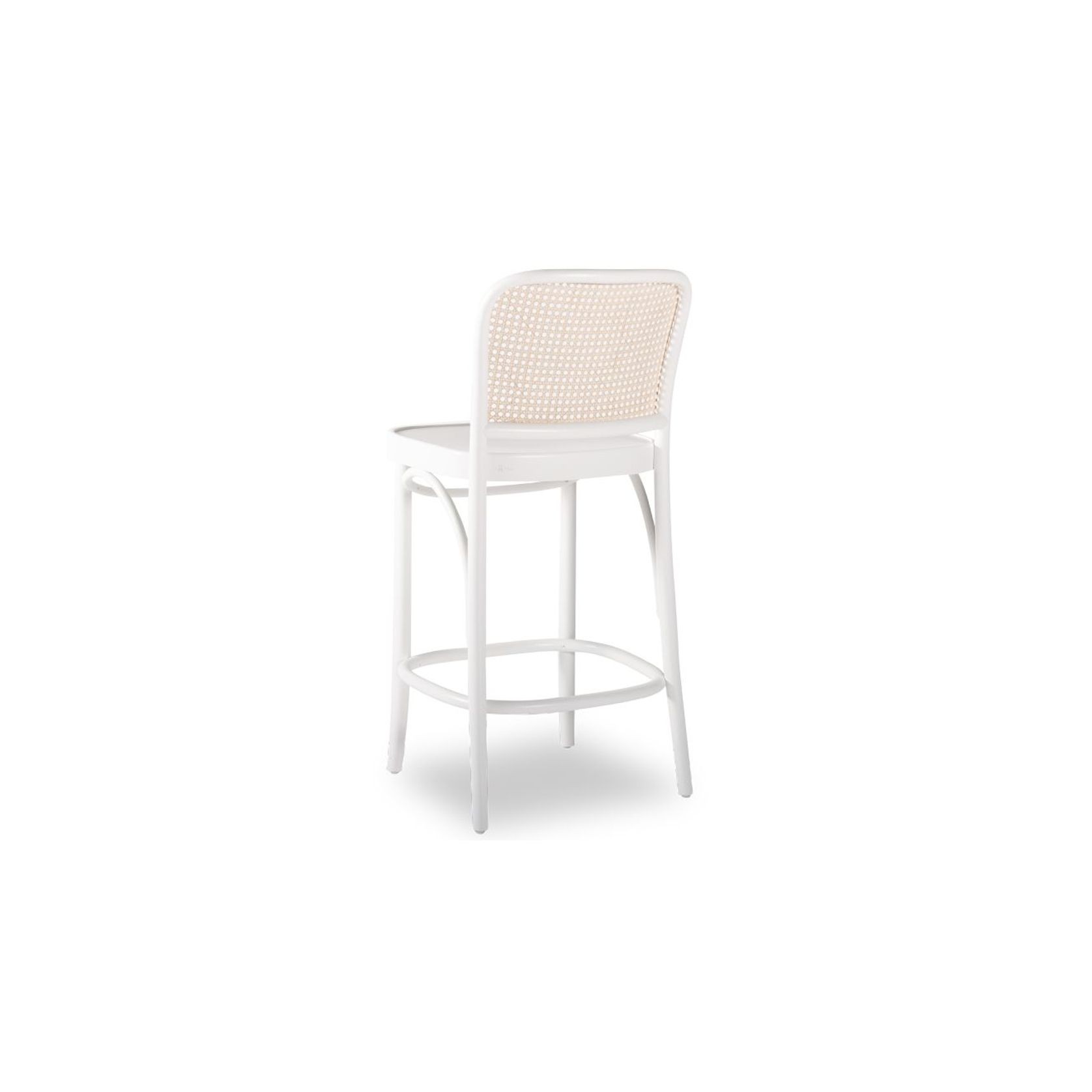 811 Hoffmann Stool - White Painted Wood Seat - by TON gallery detail image