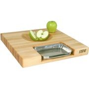 Boos Block Newton Prep Master Maple Wood Reversible Cutting Board with Juice Groove & Pan - 45cm x 45cm x 6cm gallery detail image
