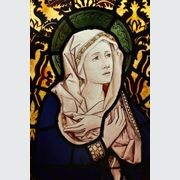 Antique Stained Glass Panel Of the Virgin Mary gallery detail image