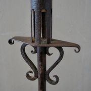 Large French Wrought-Iron Candlestick gallery detail image
