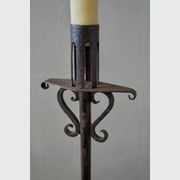 Large French Wrought-Iron Candlestick gallery detail image