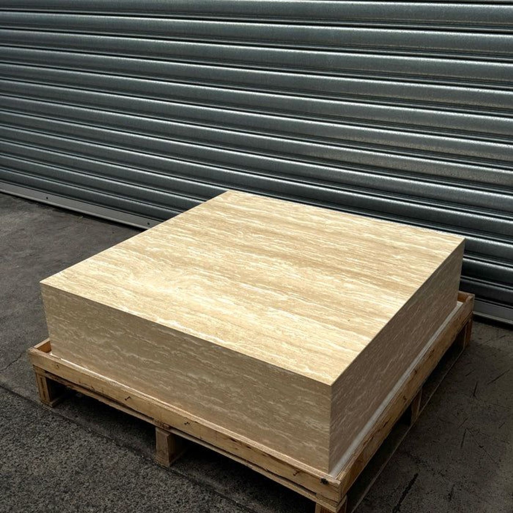 Square Coffee Table - Veincut Travertine | Natural Stone Co. gallery detail image