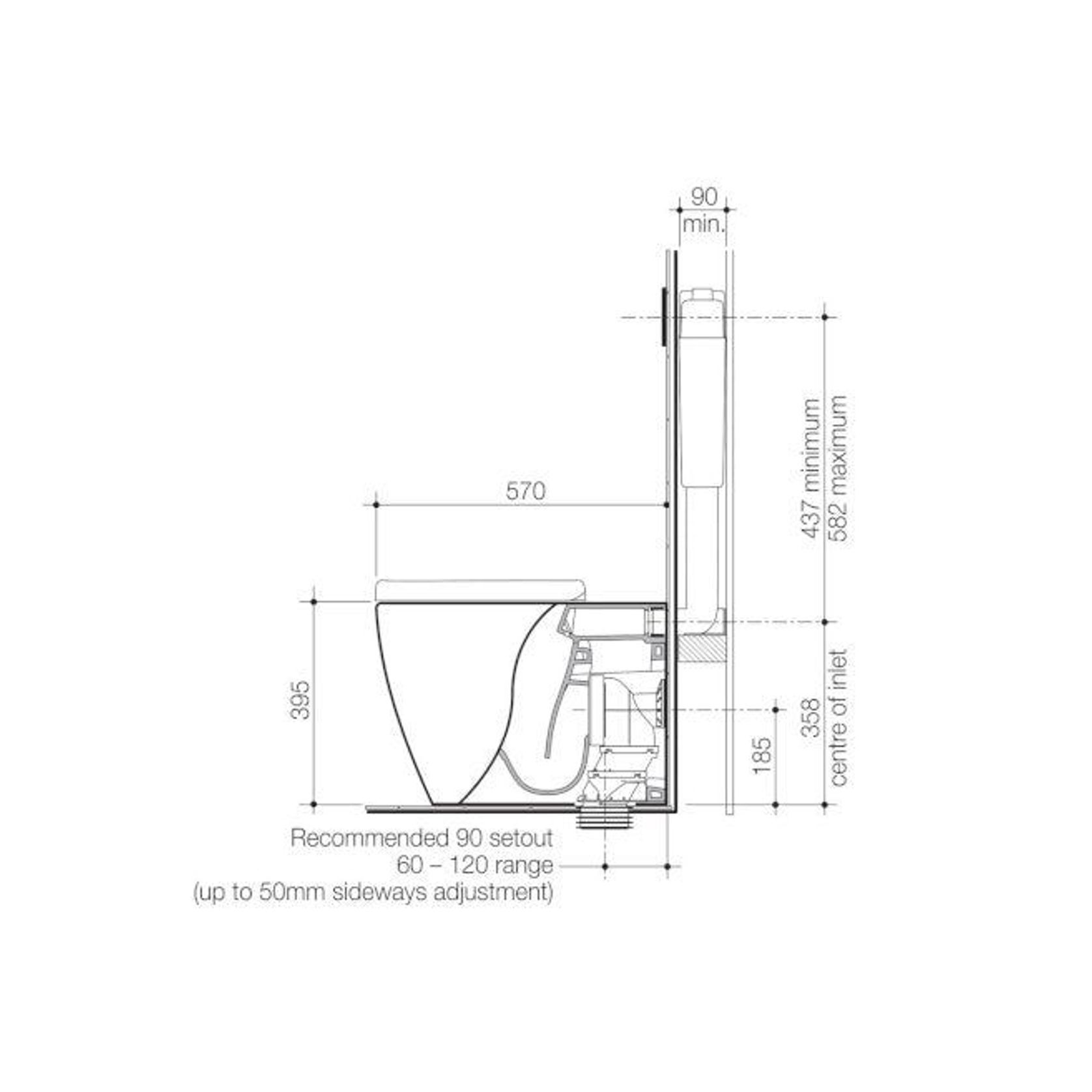 Caroma Urbane Invisi Series II Wall Faced Toilet Suite gallery detail image