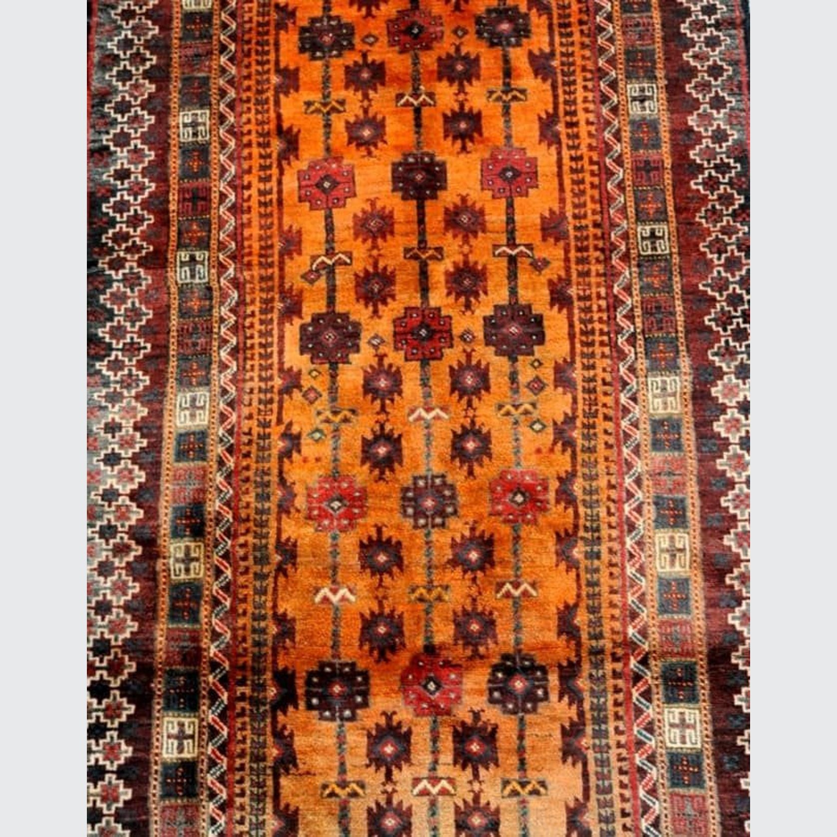 Zabol Burnt Orange Rug 231 x 100cm gallery detail image