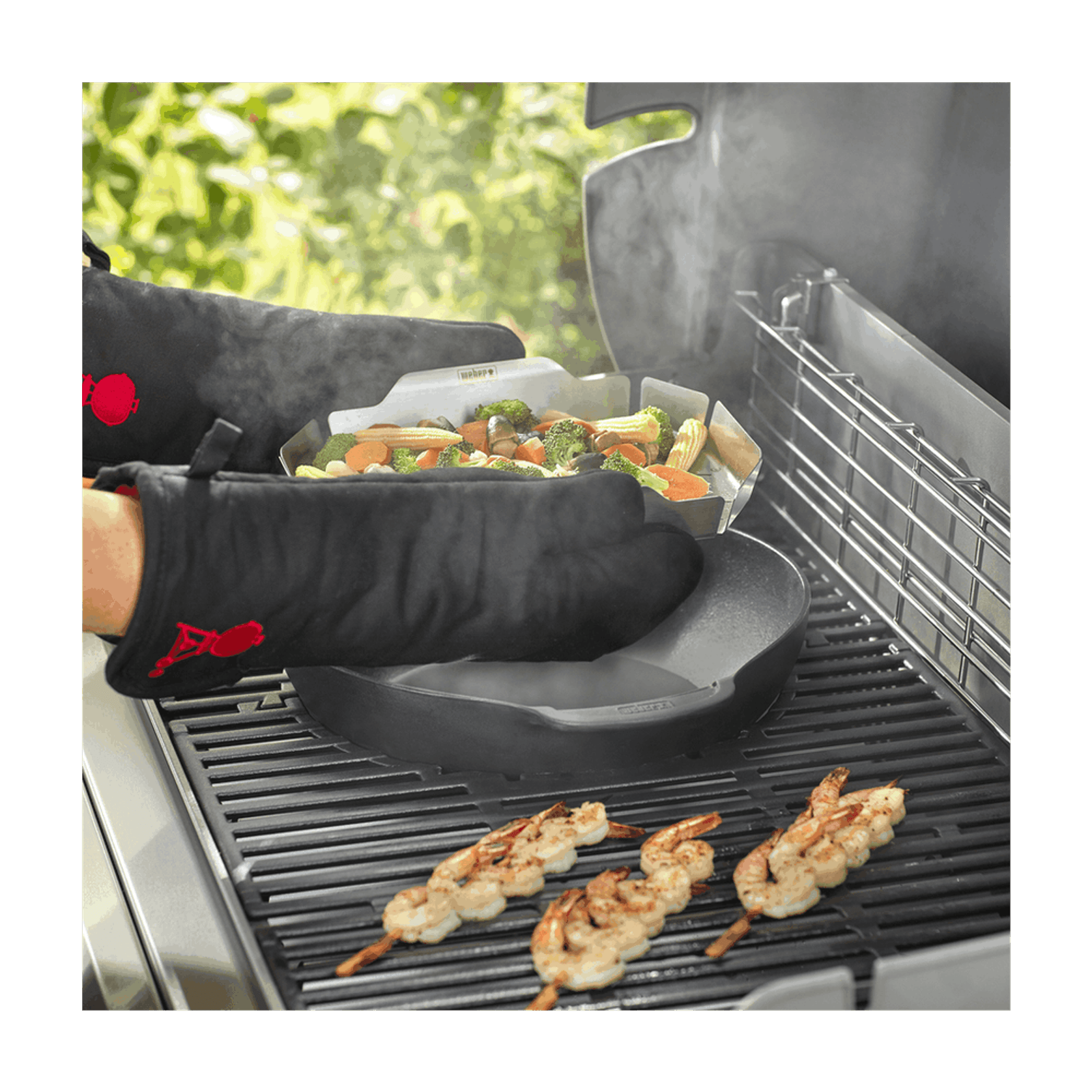 Weber GBS Cast Iron Wok and Steamer gallery detail image