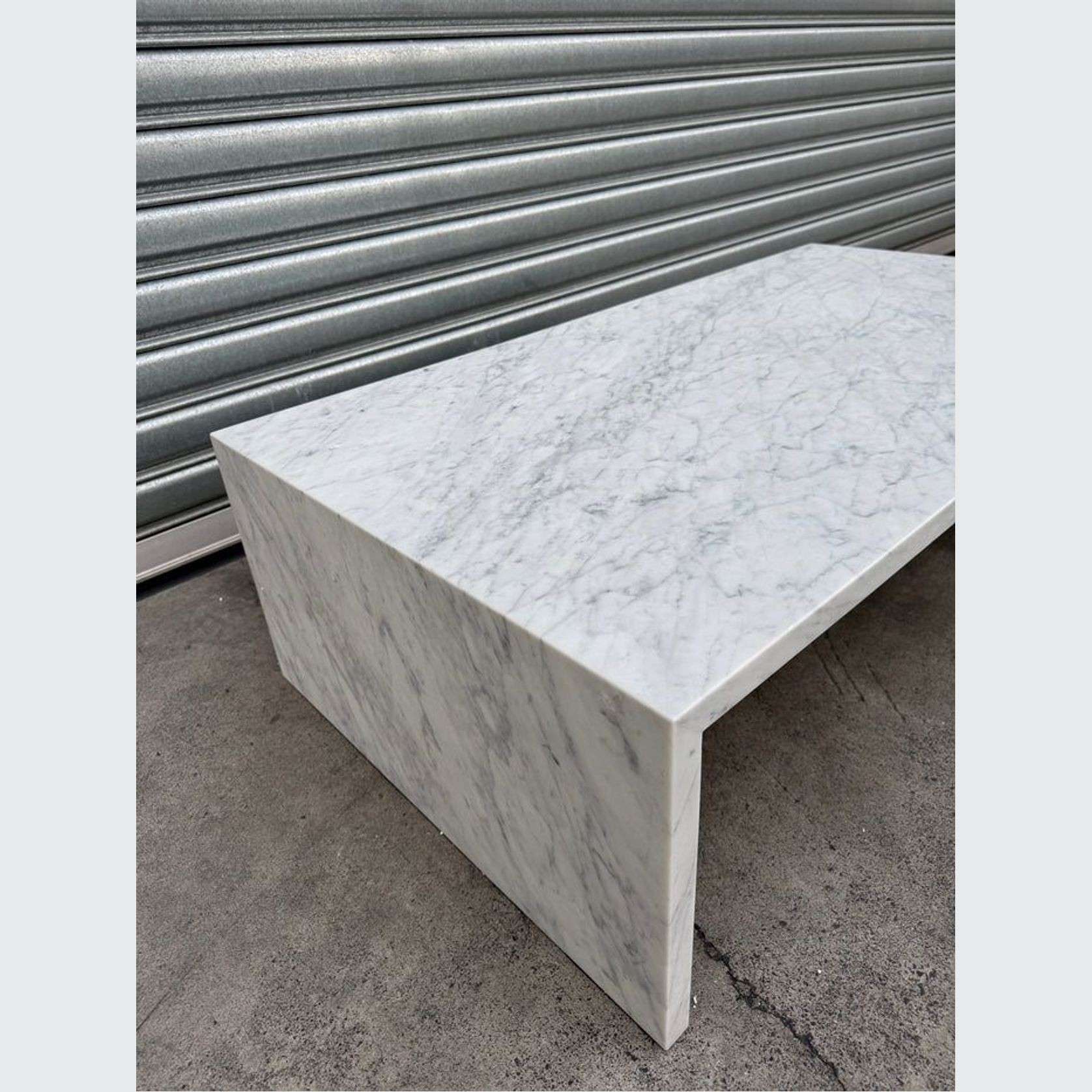 Waterfall Coffee Table - Carrara Marble | Natural Stone Co. gallery detail image