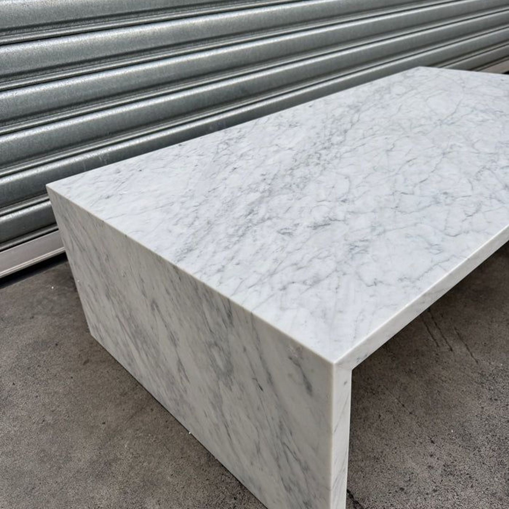Waterfall Coffee Table - Carrara Marble | Natural Stone Co. gallery detail image