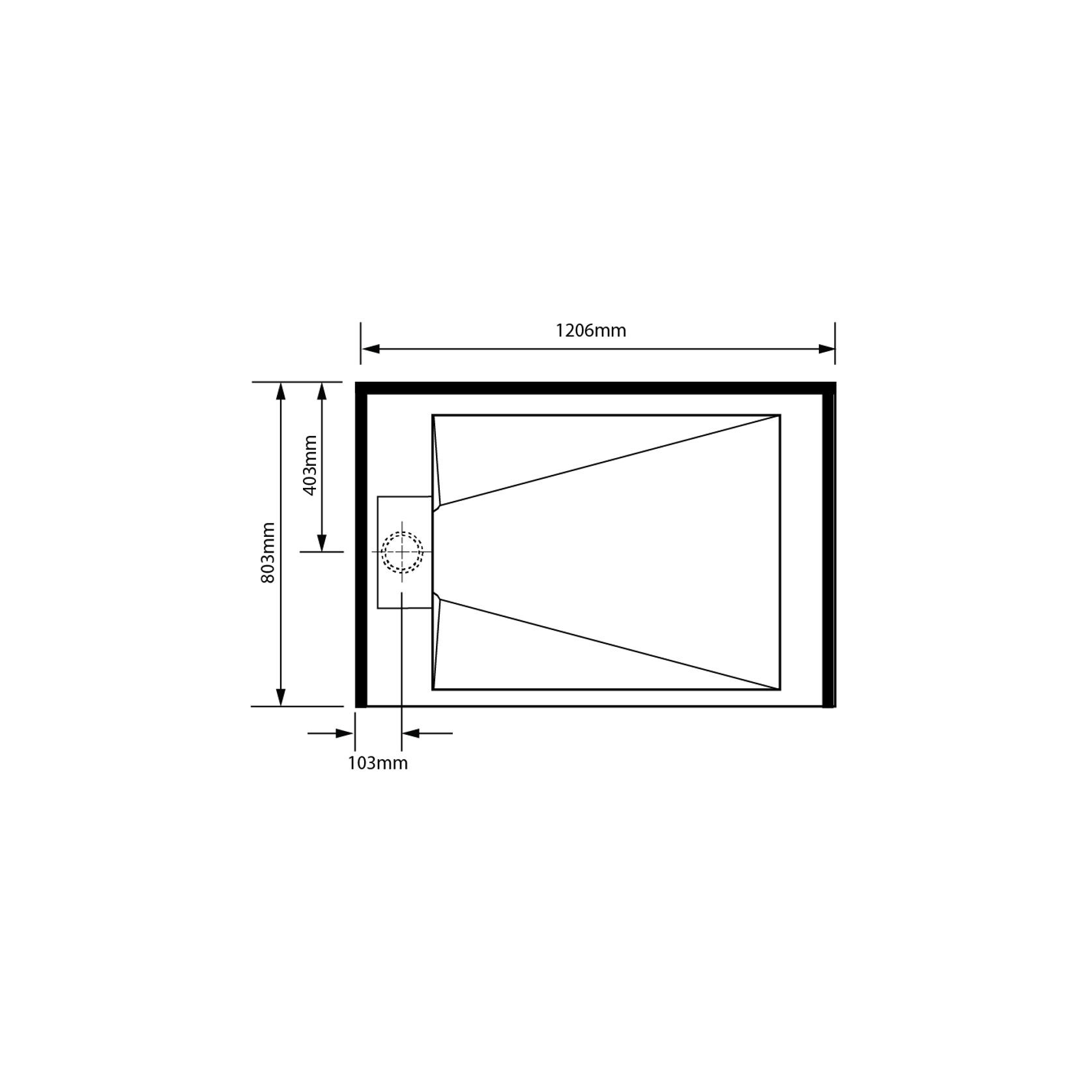 Pinnacle Alcove Tray 800x1200x800 gallery detail image