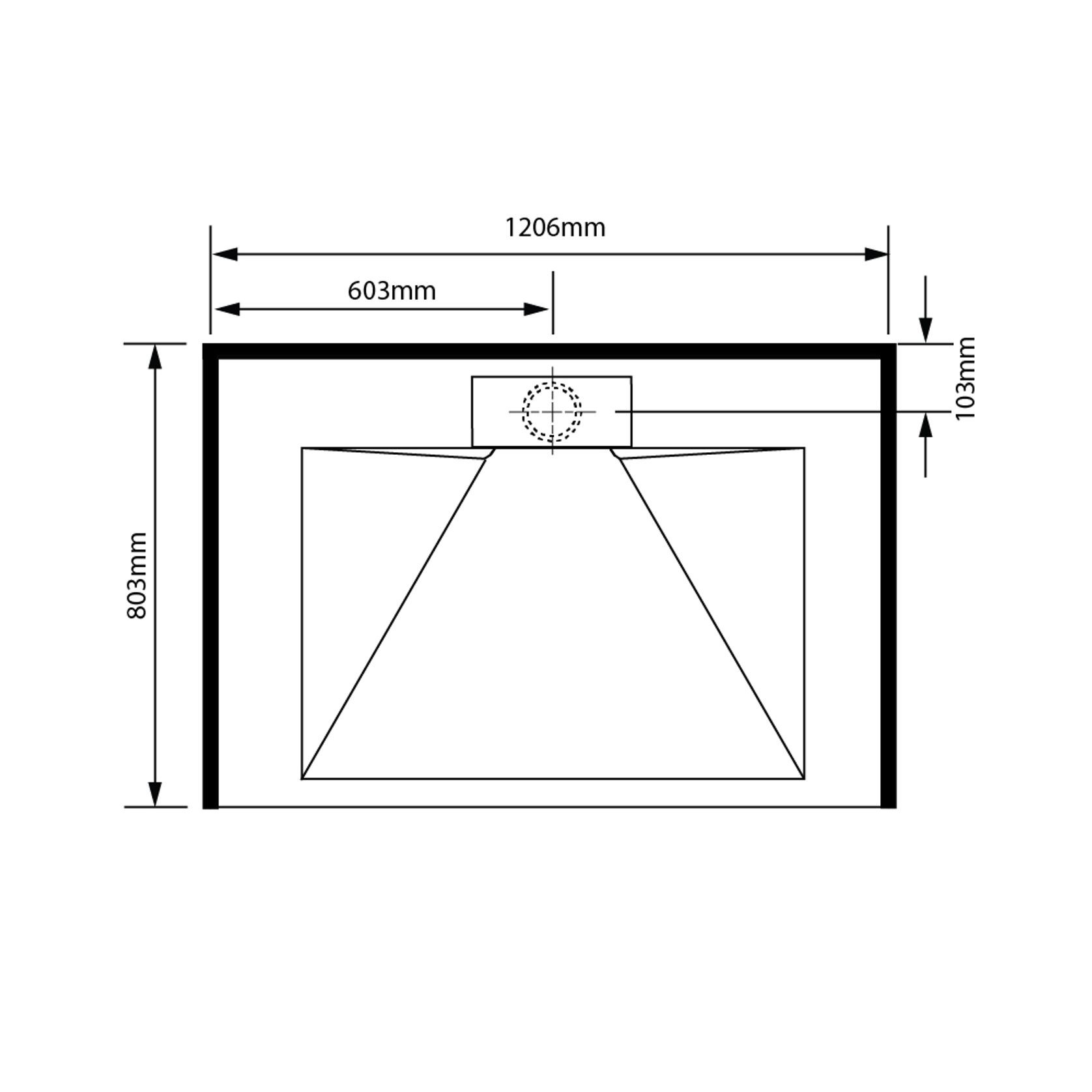 Pinnacle Alcove Tray 800x1200x800 gallery detail image