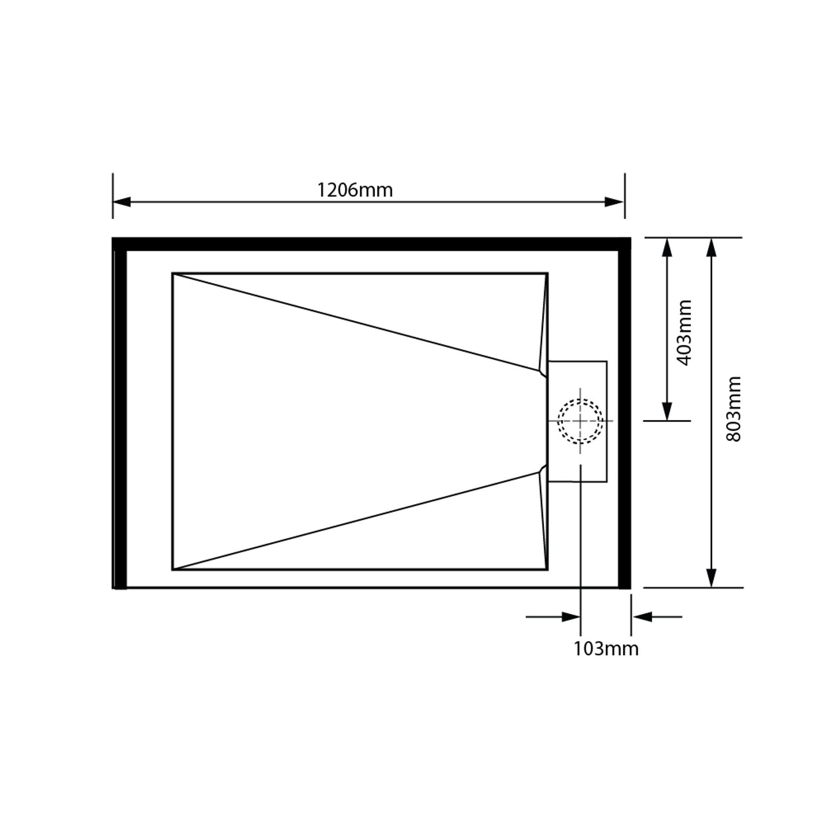 Pinnacle Alcove Tray 800x1200x800 gallery detail image