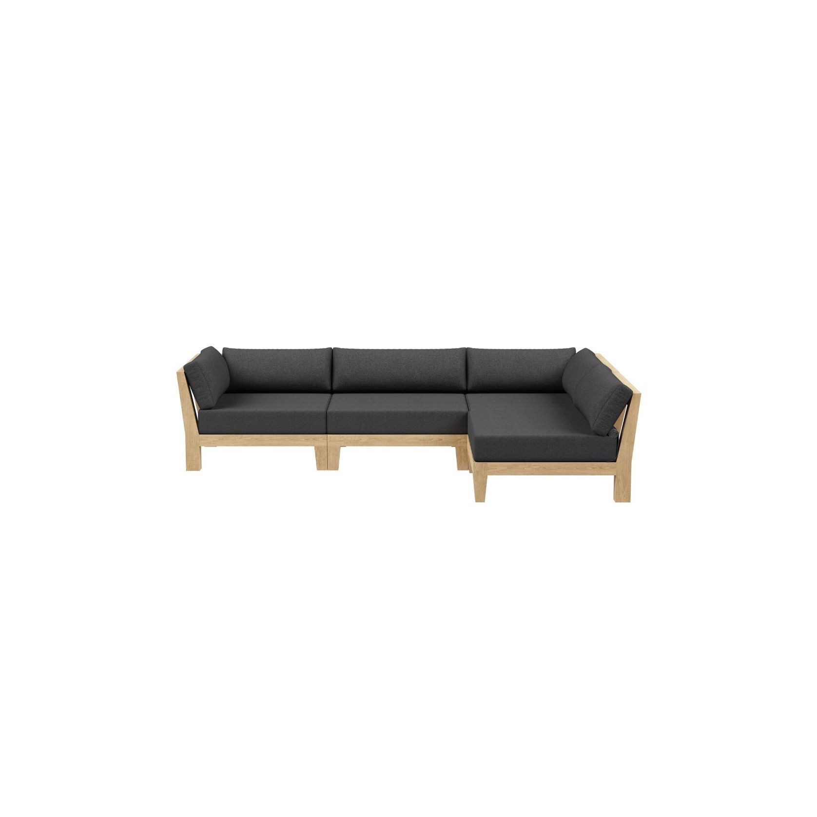 Newport Teak Outdoor Sofa L Sectional - 4 Seat gallery detail image
