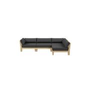 Newport Teak Outdoor Sofa L Sectional - 4 Seat gallery detail image