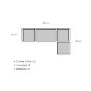 Newport Teak Outdoor Ottoman gallery detail image