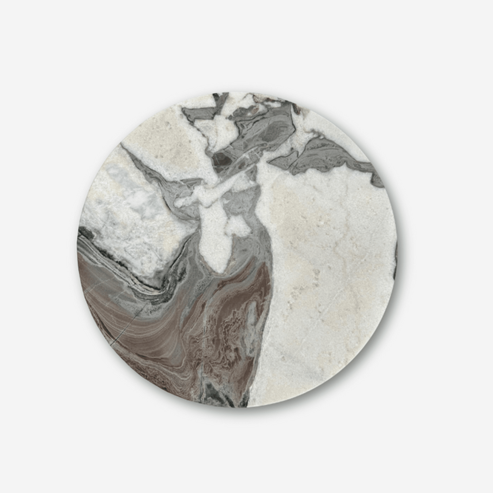 Rounded Side Table - Milky Blue Marble | Natural Stone Co. gallery detail image