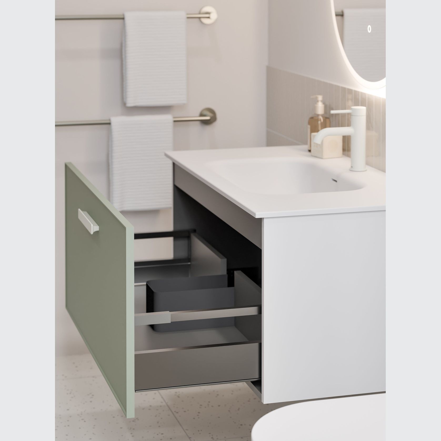 Lineare 900 Axel Single Drawer Vanity gallery detail image