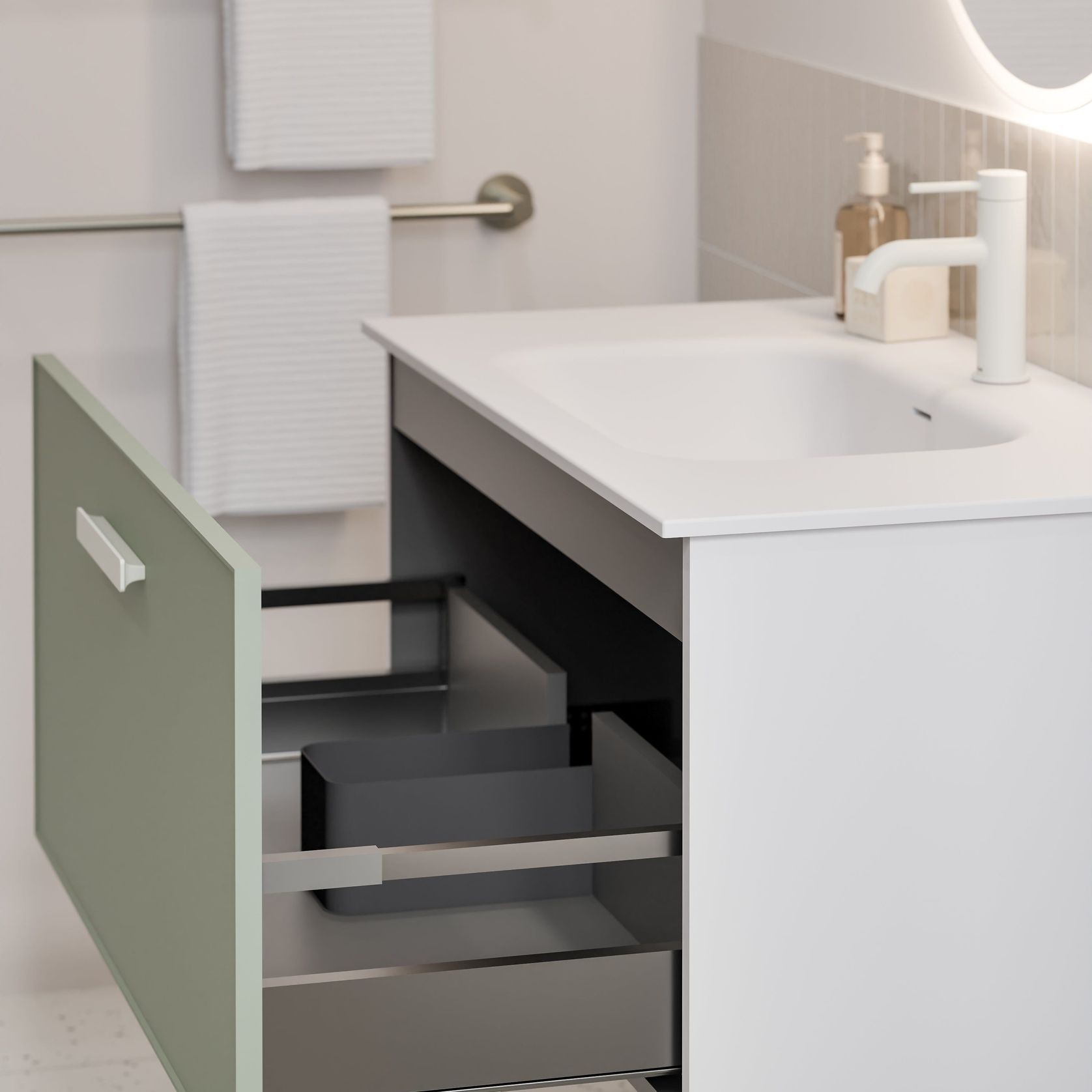 Lineare 900 Axel Single Drawer Vanity gallery detail image