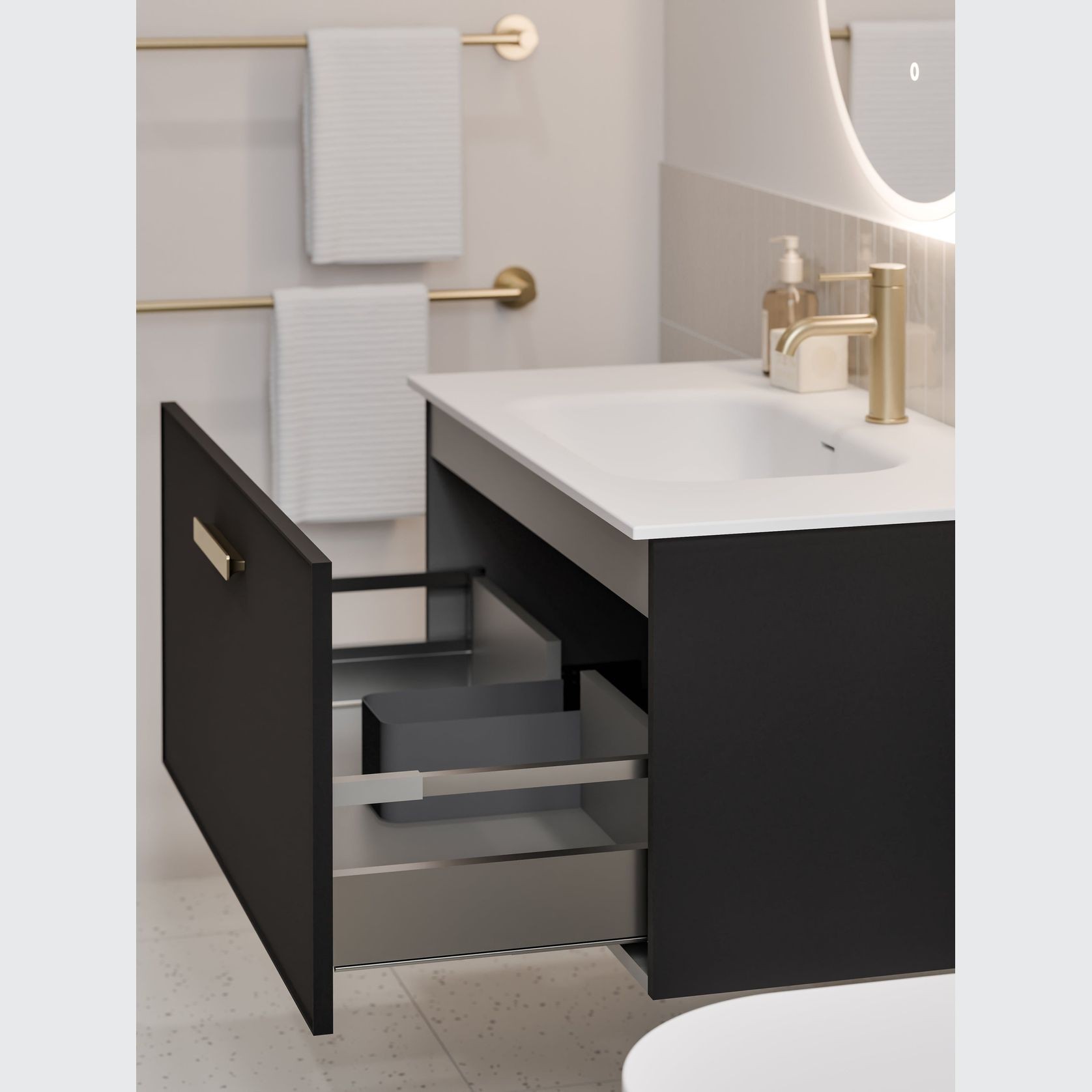 Lineare 900 Axel Single Drawer Vanity gallery detail image