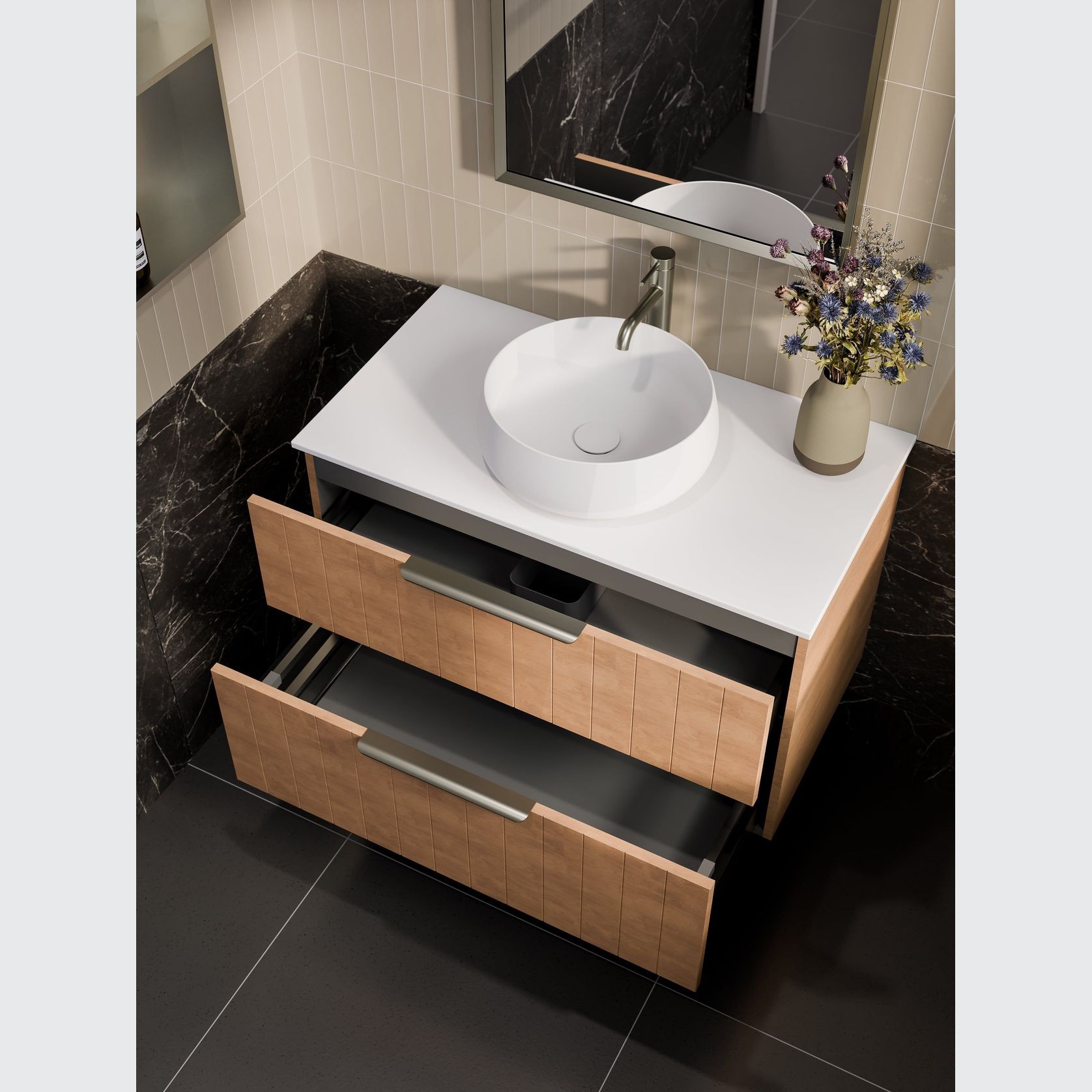 Lineare 900 Coastal 2 Drawer Vanity gallery detail image