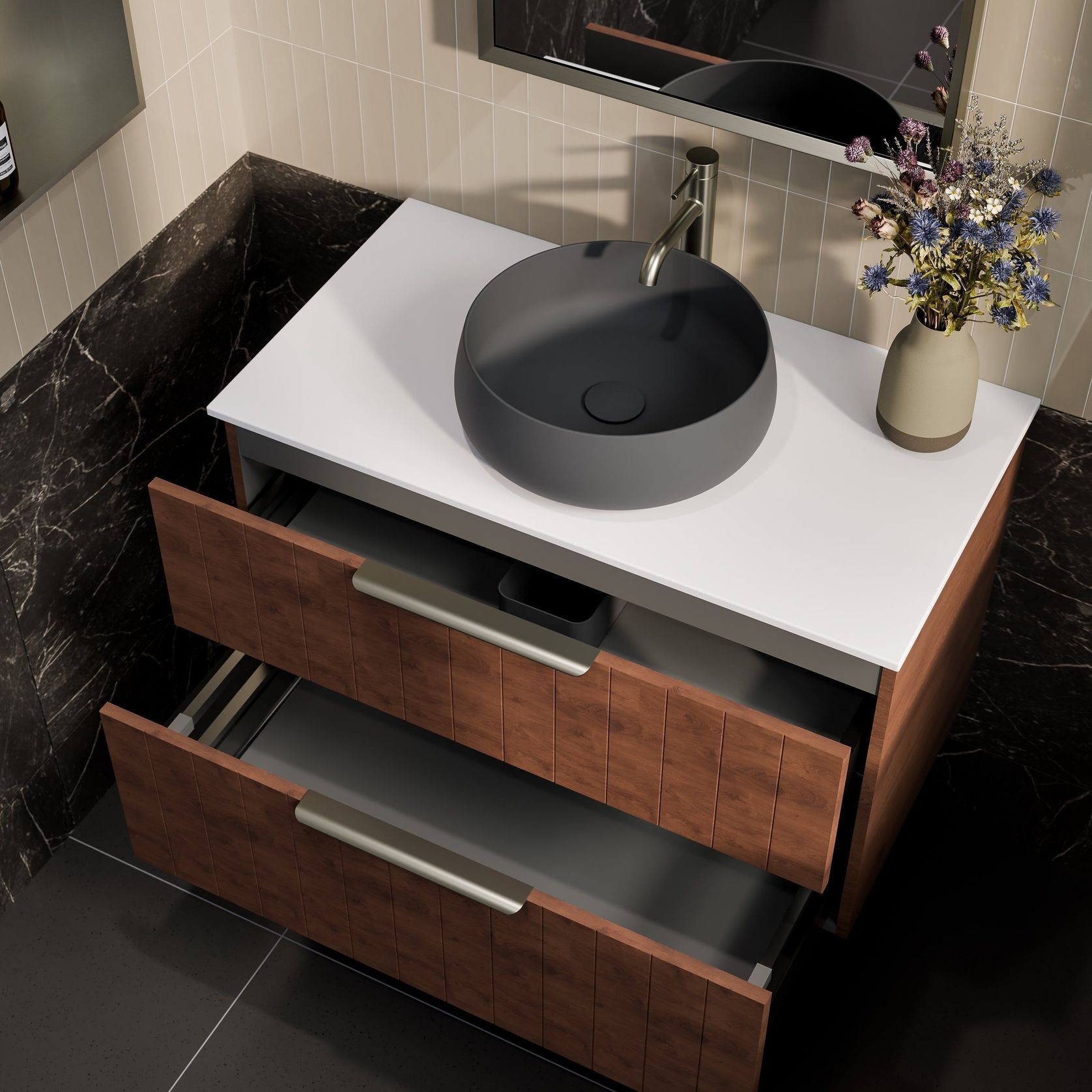 Lineare 900 Coastal 2 Drawer Vanity gallery detail image