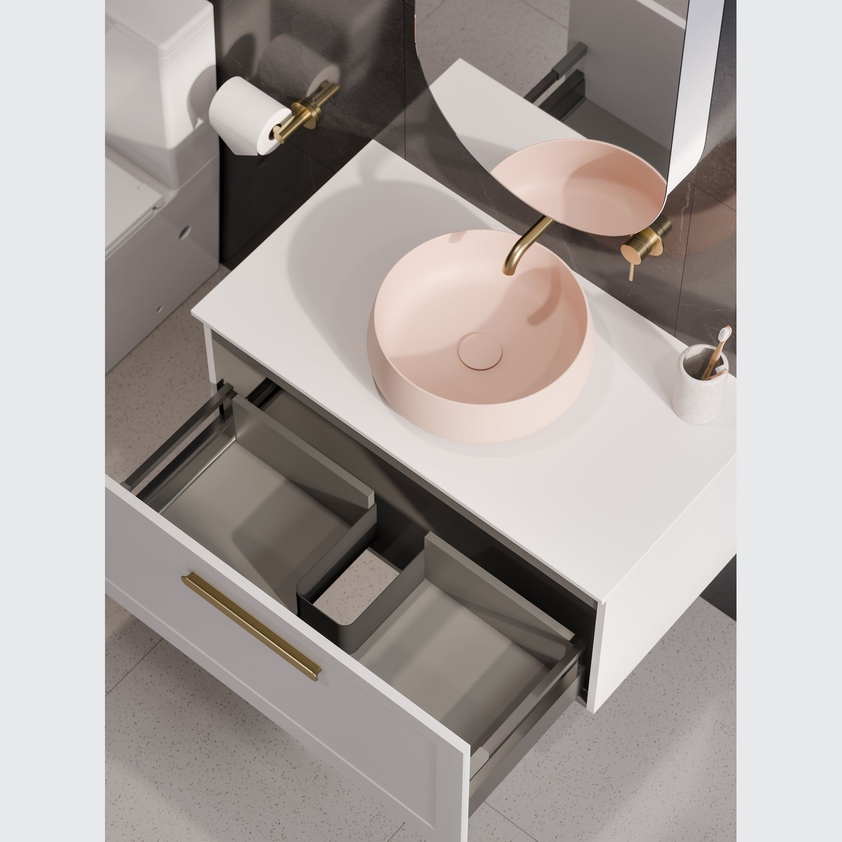 Lineare 900 Loft Single Drawer Vanity gallery detail image