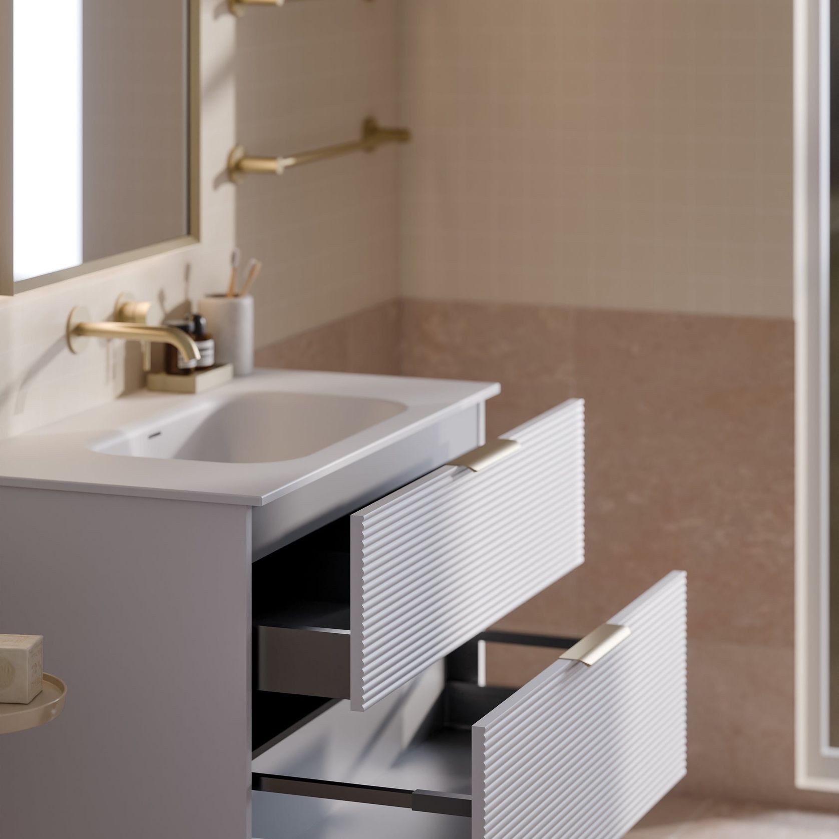 Lineare 900 Orchard 2 Drawer Vanity gallery detail image