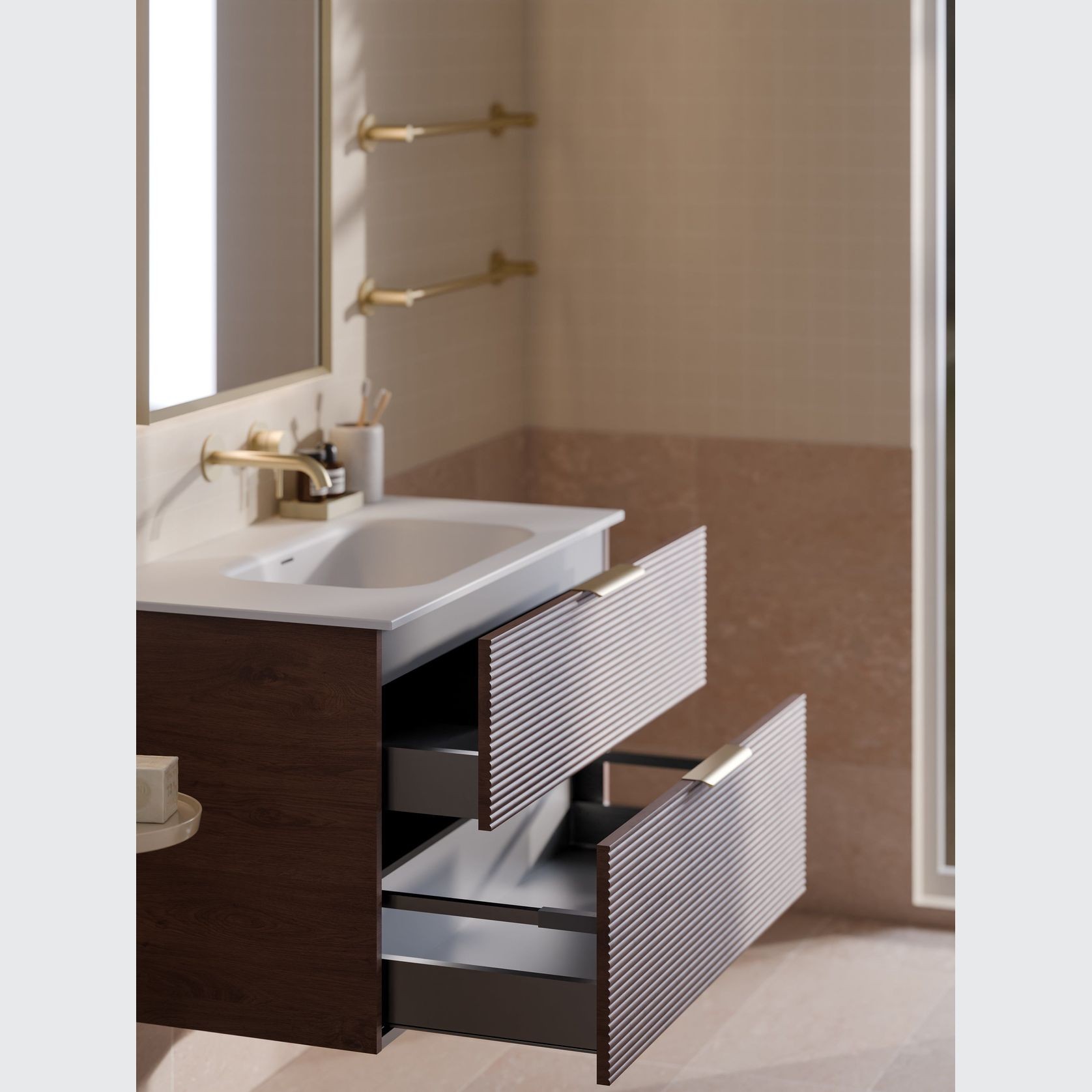 Lineare 900 Orchard 2 Drawer Vanity gallery detail image