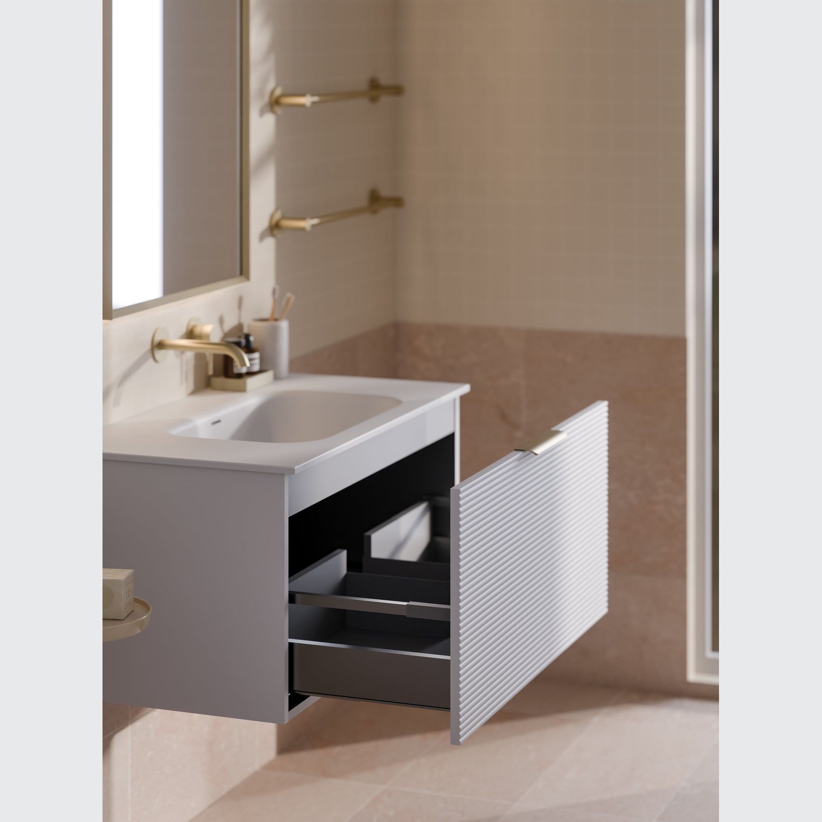 Lineare 900 Orchard Single Drawer Vanity gallery detail image