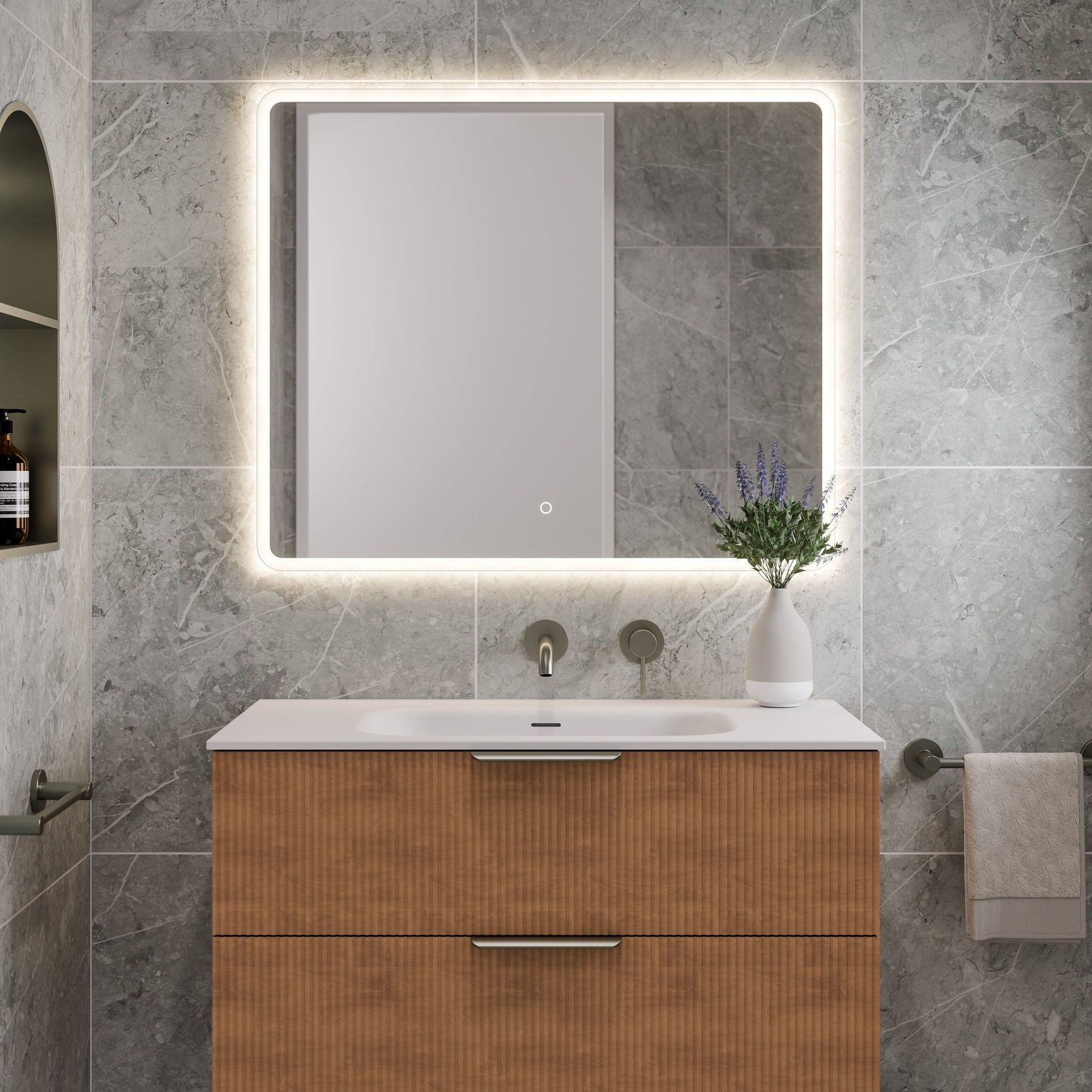 Lineare 900 Pillar 2 Drawer Vanity gallery detail image