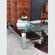 Belgo Chrom Two Tiered Chromed Steel Coffee Table gallery detail image