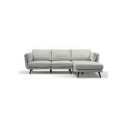 RANNI 3 Seater Sofa With Right Chaise - Warm Grey gallery detail image