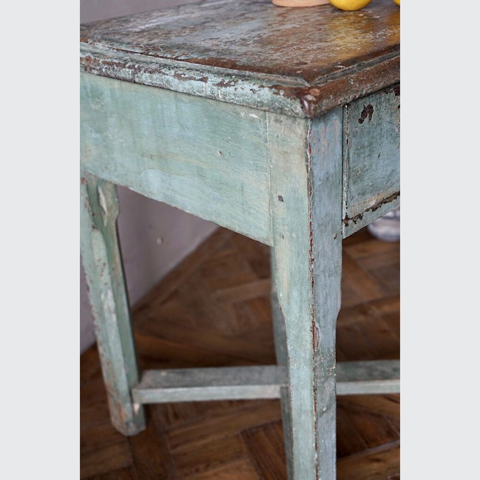 French Antique Painted Side Table gallery detail image