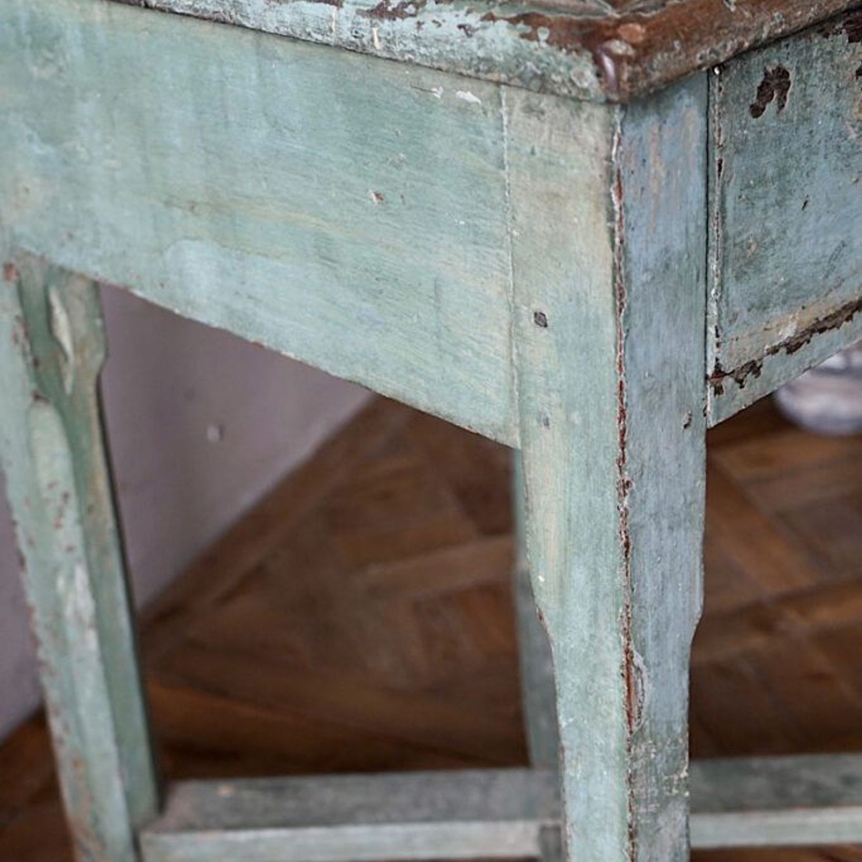 French Antique Painted Side Table gallery detail image