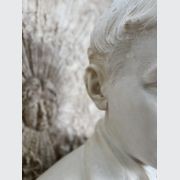 19th Century English Carrara Signed Marble Bust gallery detail image