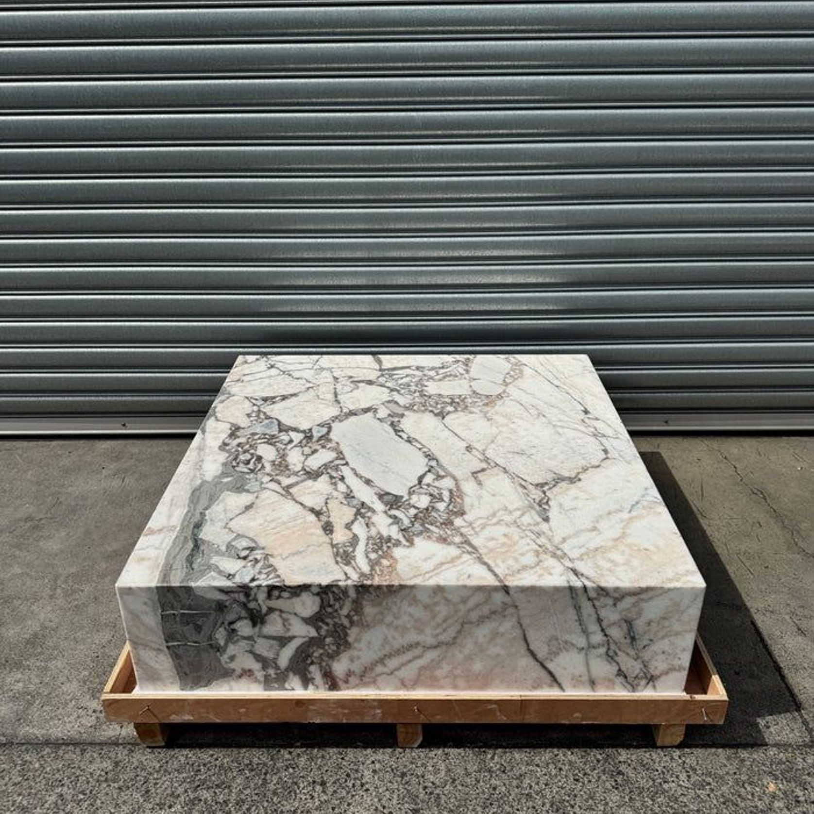Square Coffee Table - Milky Blue Marble | Natural Stone Co. gallery detail image