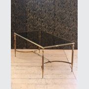 Neoclassical Brass And Glass Brass Coffee Table gallery detail image