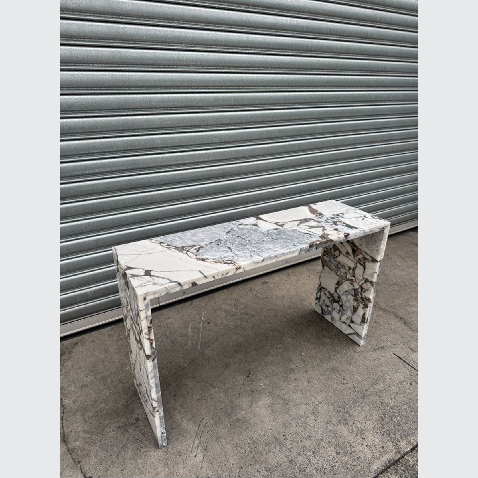 Waterfall Hallway Console - Milky Blue | Natural Stone Co. gallery detail image