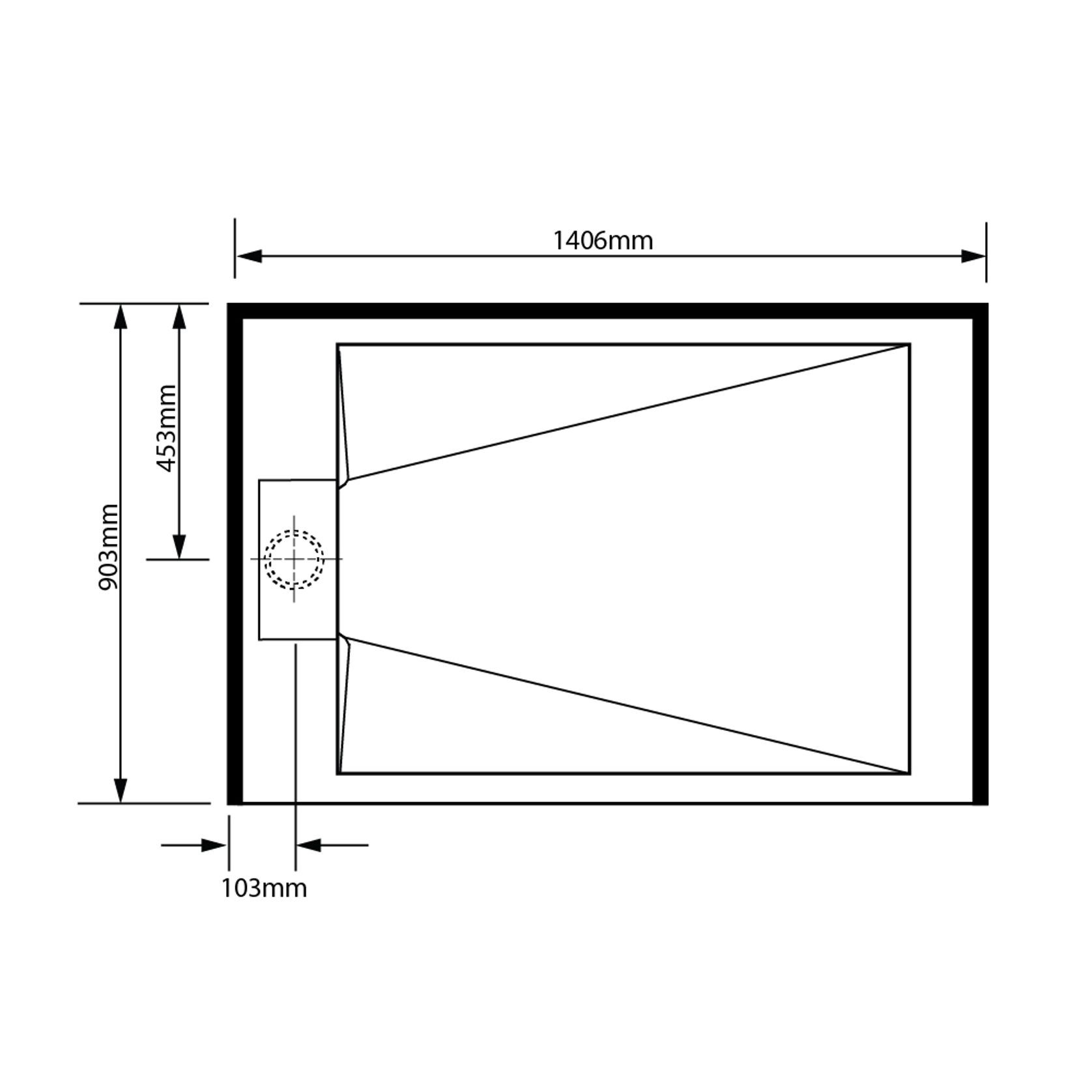 Pinnacle Alcove Tray 900x1400x900 gallery detail image