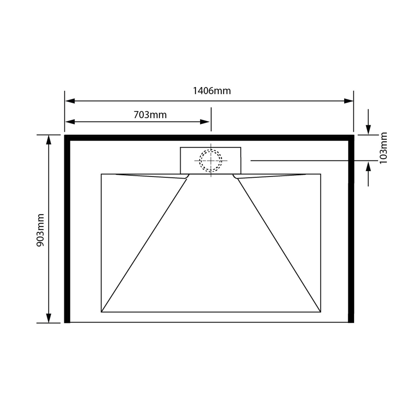 Pinnacle Alcove Tray 900x1400x900 gallery detail image