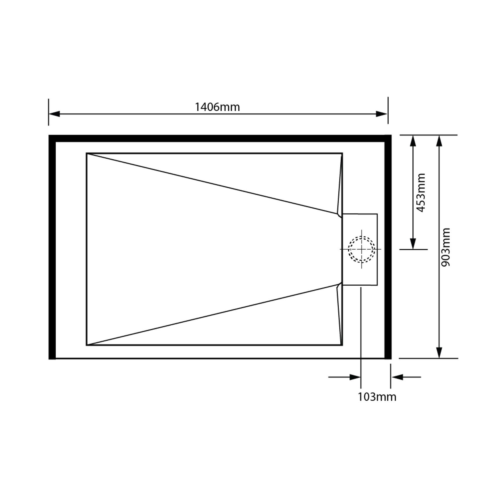 Pinnacle Alcove Tray 900x1400x900 gallery detail image