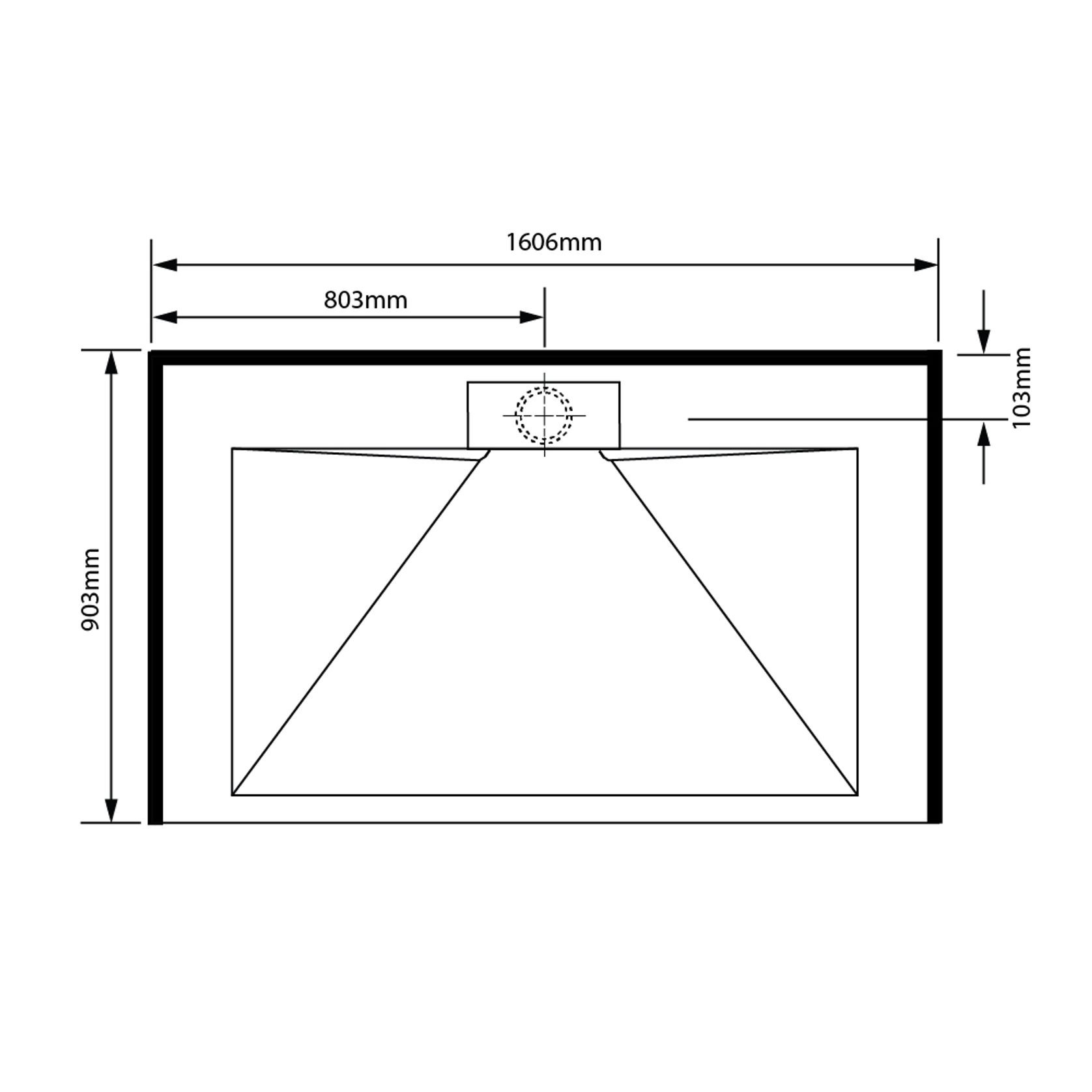 Pinnacle Alcove Tray 900x1600x900 gallery detail image